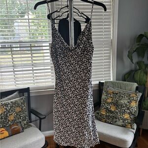 Audrey 3+1 Black and White Patterned Mini slip Dress
